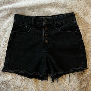 Black Denim Shorts 0